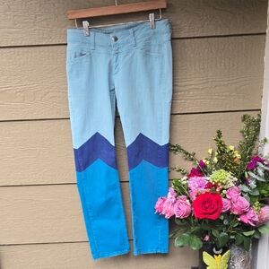 Closed Tricolor Aqua Skinny Jeans 30 Italy